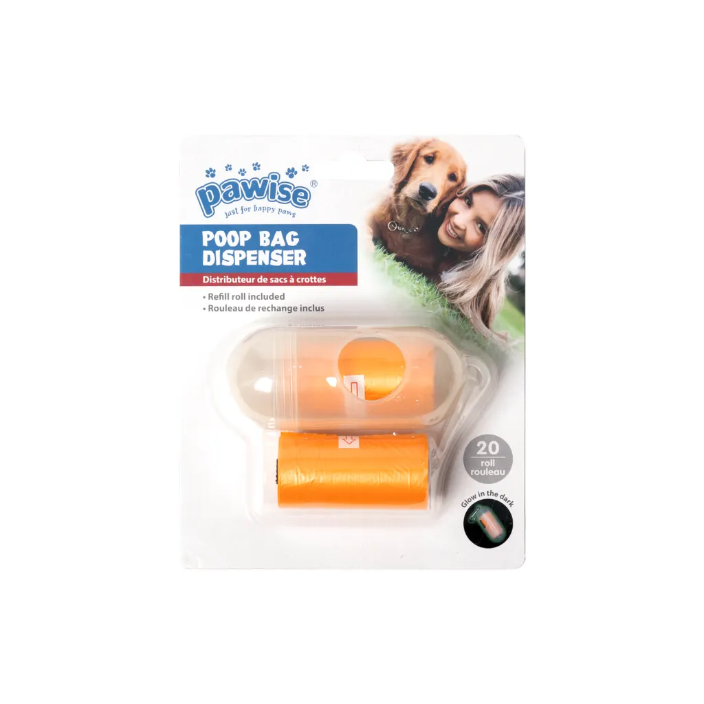 [11601] PAWISE LUMINOUS POOP BAGS DISPENSER W-2 ROLLS BAG.webp